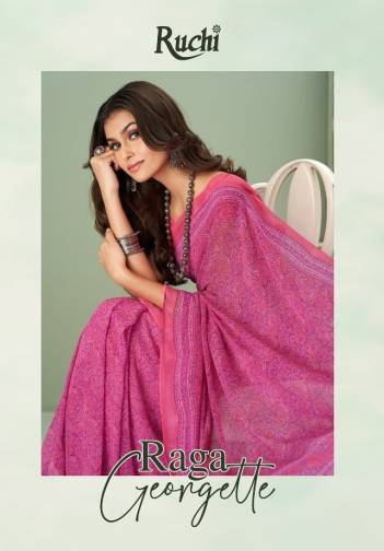 Raga Georgette By Ruchi Fancy Georgette Saree Collection